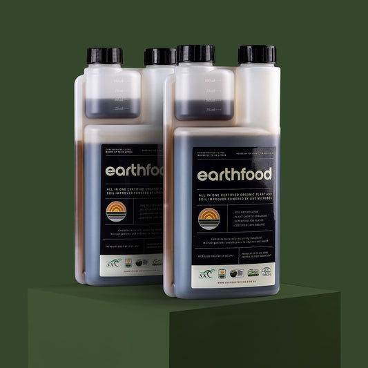 Earthfood Life – 2 Litres (Twin Pack) Organic Biofertiliser + Soil Conditioner
