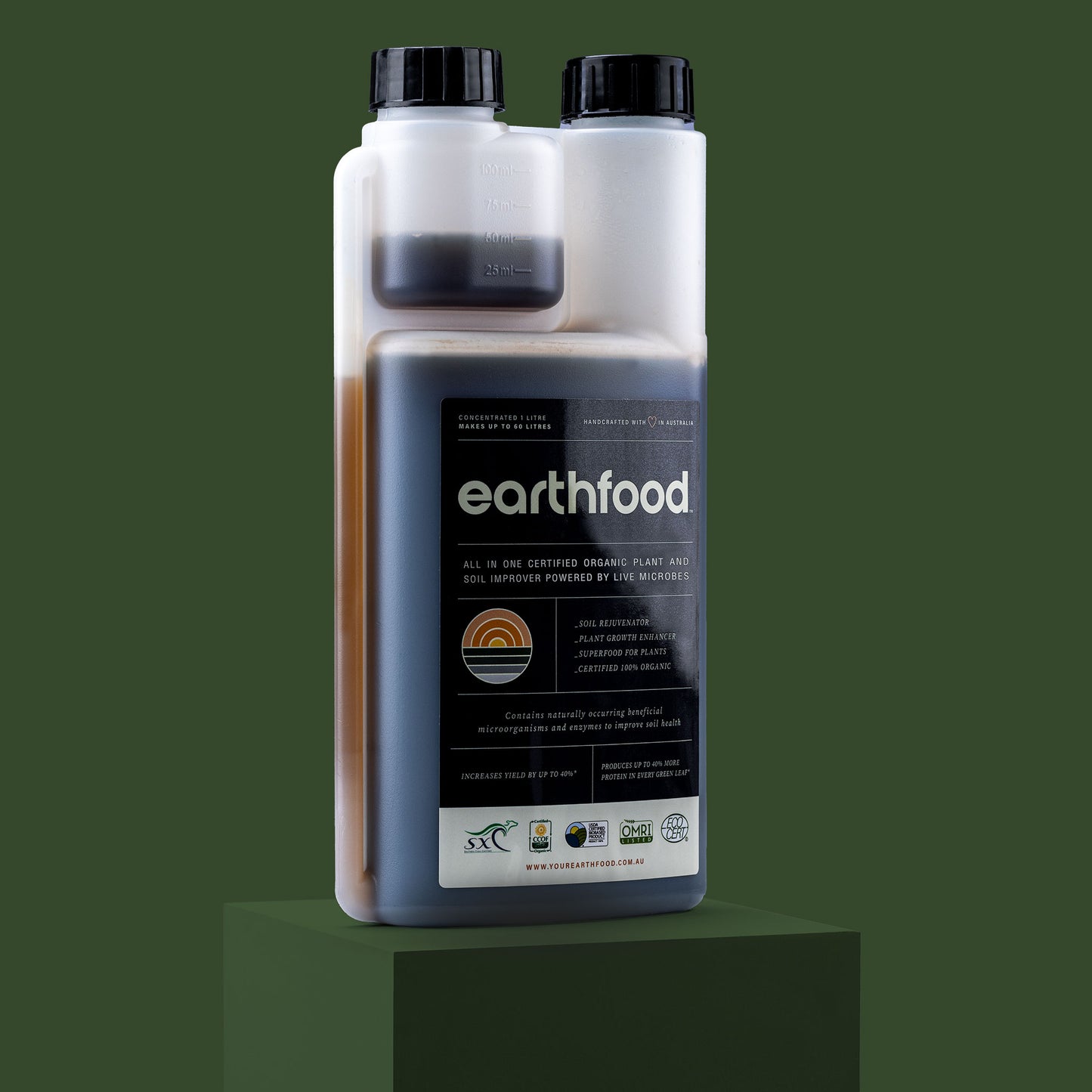 Earthfood 1 Litre Organic Biofertiliser + Soil Conditioner