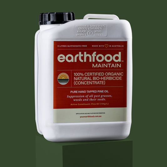 Earthfood Maintain 5L Concentrate Organic Glysophate-Free Organic Weed Control